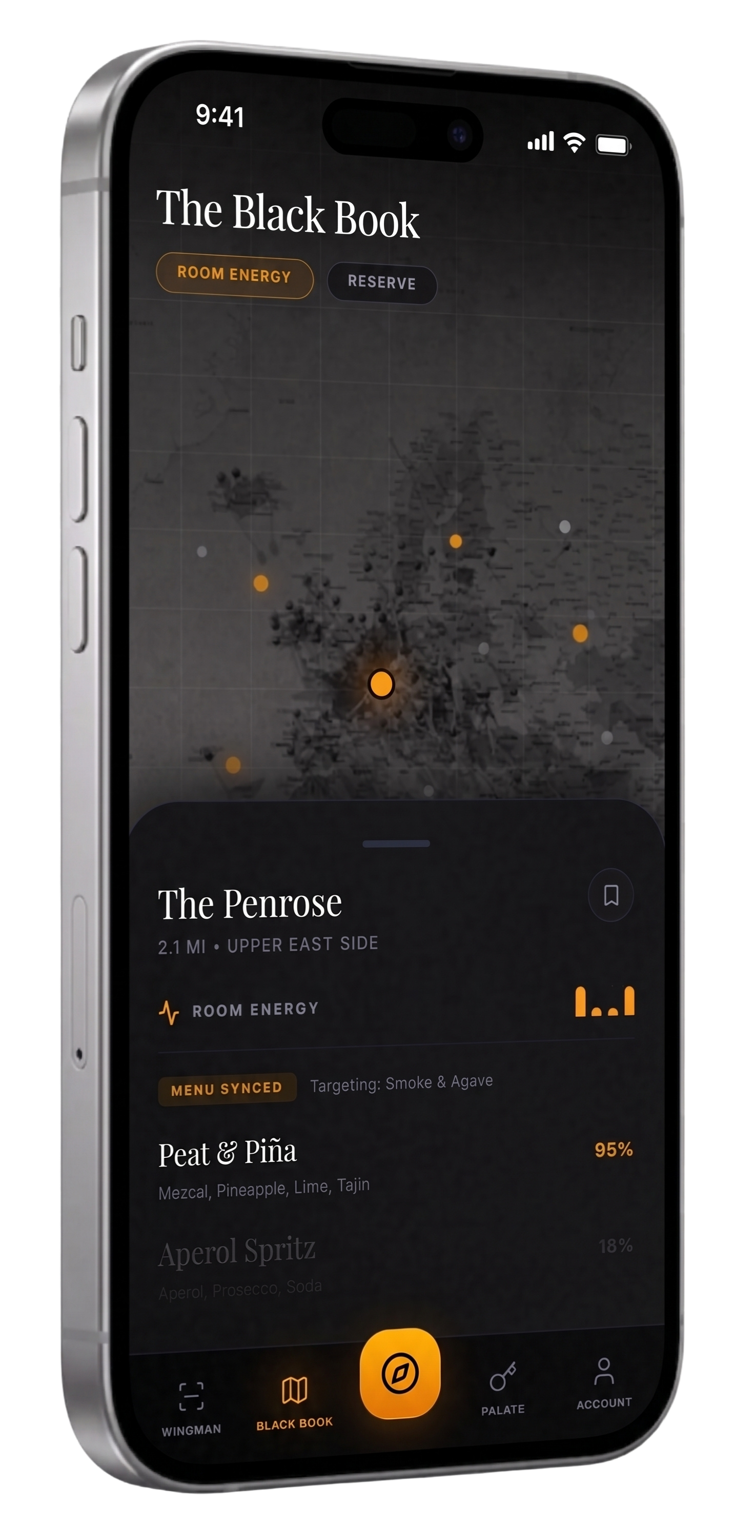 On Me Black Book Interface